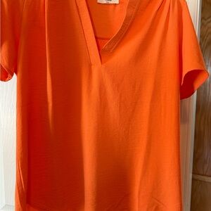Entro Bright Orange Short Sleeve Top